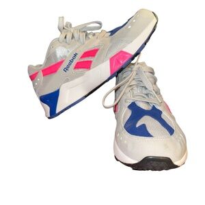 Reebok Gray and Pink Athletic Shoes Size 4
